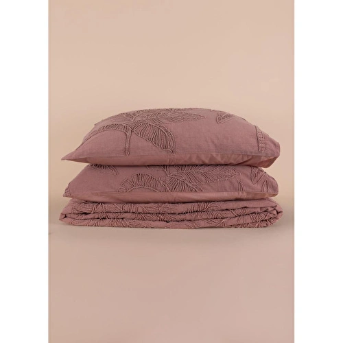 The Mia Çift Kişilik Yatak Örtüsü Seti 3 Parça Gül Kurusu The Mia Çift Kişilik Yatak Örtüsü Seti 3 Parça Gül Kurusu