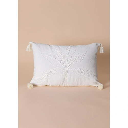 The Mia Püsküllü Kırlent Krem 35x50cm