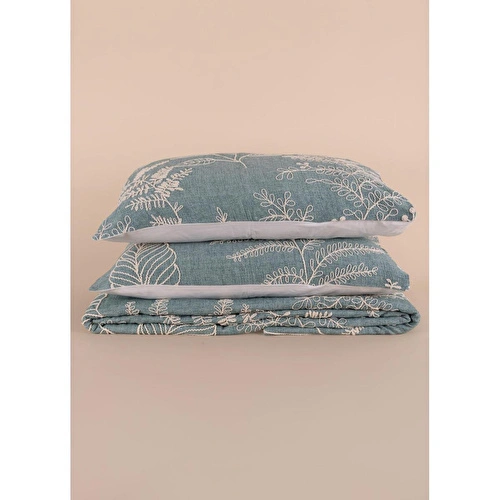 The Mia Çift Kişilik Yatak Örtüsü Seti 3 Parça Yeşil