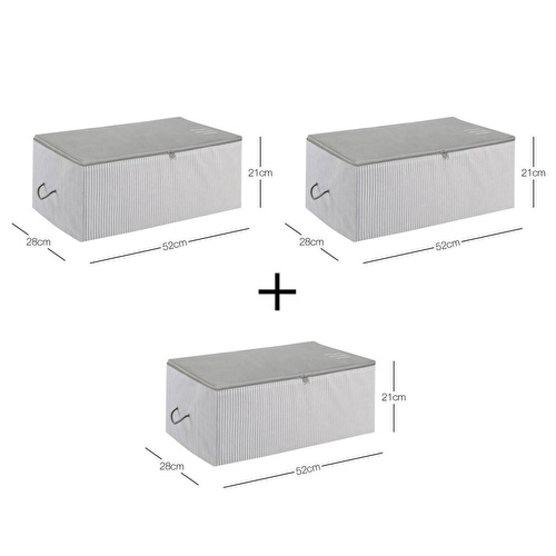 Ocean Home Textile 3'lü Orta Boy Gri Çizgili Stuff & Things Hurç Set 52 X 28 X 21 Cm Ocean Home Textile 3'lü Orta Boy Gri Çizgili Stuff & Things Hurç Set 52 X 28 X 21 Cm