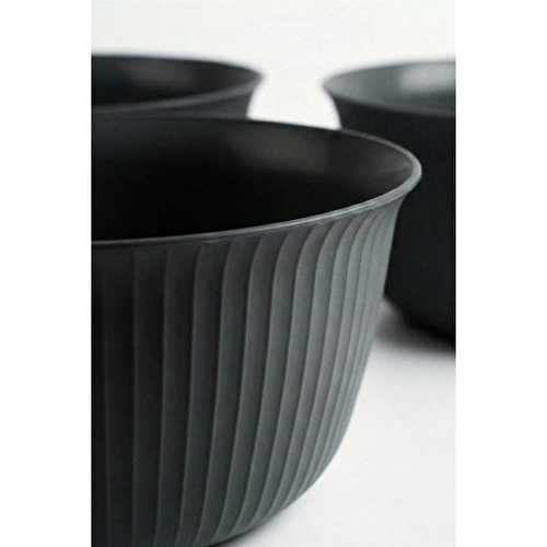 Vienev 3'lü 2 Litre Plastik Karıştırma Ve Saklama Kase Seti Antrasit