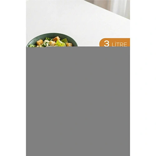 Vienev 3'lü 3 Litre Plastik Karıştırma Ve Saklama Kase Seti Yeşil