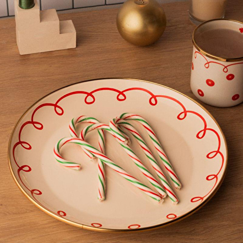 Emaylab Merry Emaye Sunum Tabağı Dekoratif Tabak 26cm