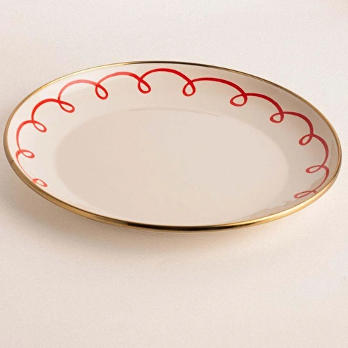 Emaylab Merry Emaye Sunum Tabağı Dekoratif Tabak 26cm