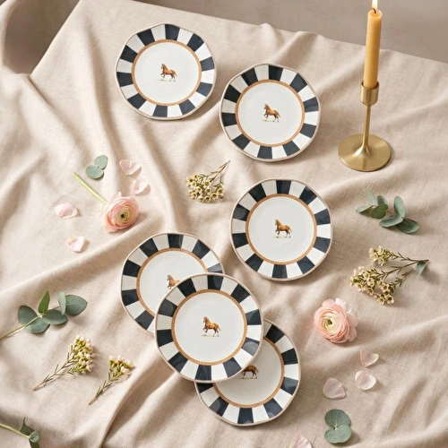 Bernardo Natural 6 Parça Pasta Takımı