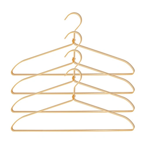 Ocean Home Textile 4'lü Altın Renk Metal Giysi Askısı 21.5 X 42 X 1 Cm