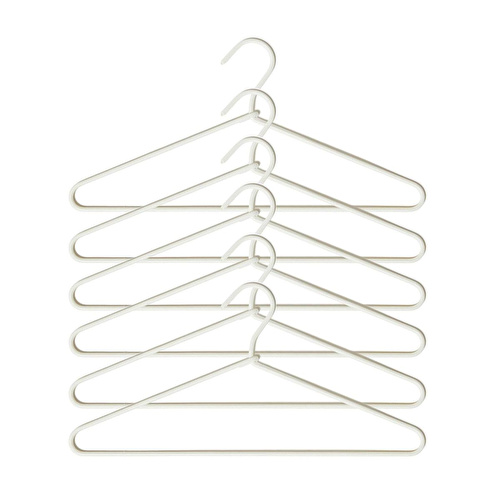 Ocean Home Textile 6'lı Ekru Renk Kumaş Kaplı Metal Giysi Askısı 21.5 X 42 X 0.5 Cm