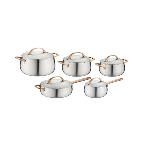 Berghoff Home Belly 10lu Tencere Seti Warm Pembe