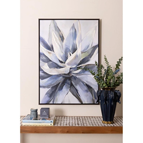 The Mia Neutral Floral Kanvas Tablo 70x100 Cm Tbl0105