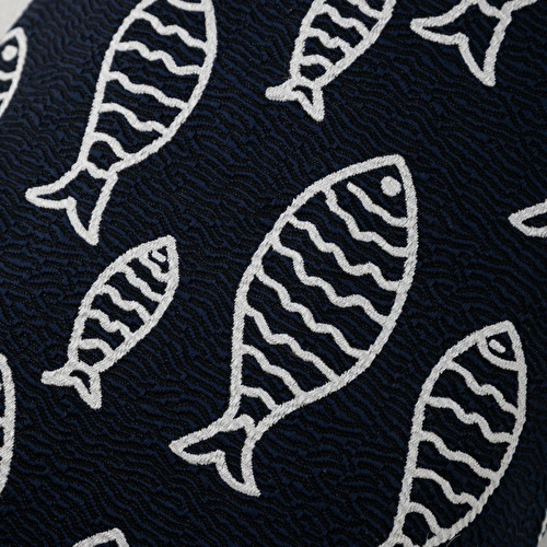 Mudo Home Mari̇n Fish Kirlent Laci̇vert 35x55 Cm