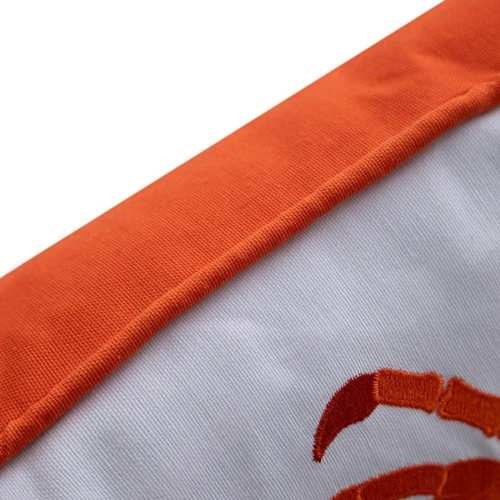 Mudo Home Mari̇n Yengeç Nakiş Kirlent Beyaz Turuncu 40x60