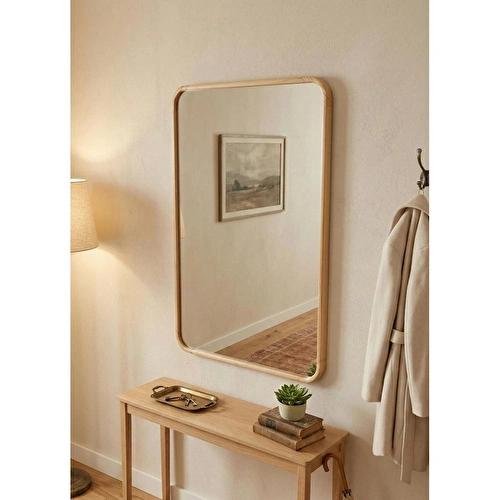 The Mia Ahşap Duvar Aynası 60x90 Cm