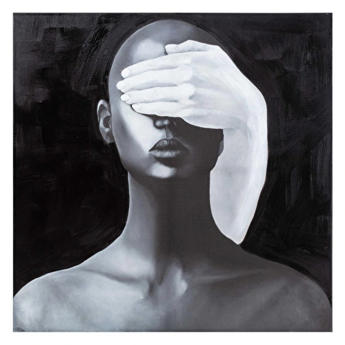 Mudo Home Abstract Women In Black Yağli Boya Tablo 120x120cm