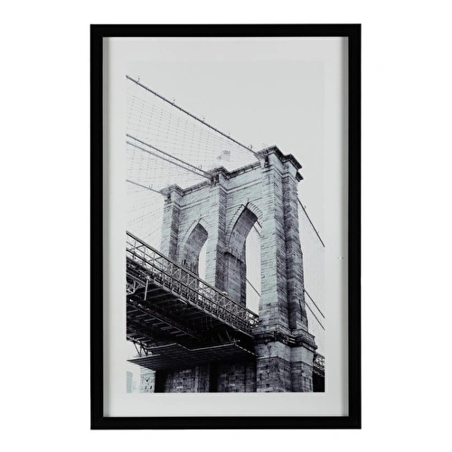 Mudo Home Brooklyn Bridge Çerçeveli̇ Cam Tablo 60x90cm