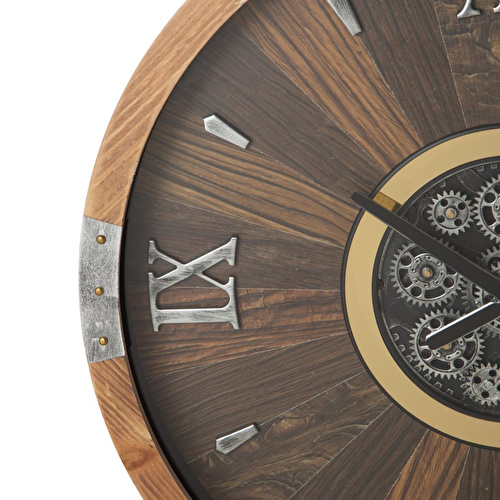 Mudo Home Dark Brown Duvar Saati̇ 63cm Mudo Home Dark Brown Duvar Saati̇ 63cm