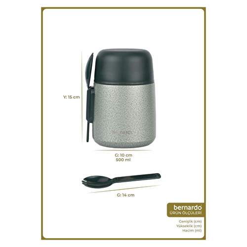 Bernardo Duo Yemek Termosu 500 Ml Yeşil Bernardo Duo Yemek Termosu 500 Ml Yeşil