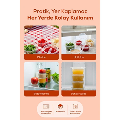 Vienev 100'lü Dondurucuya Uygun Saklama Kabı – 120 Ml İlik, Tavuk Suyu, Sos Ve İlaç Saklama Kabı Vienev 100'lü Dondurucuya Uygun Saklama Kabı – 120 Ml İlik, Tavuk Suyu, Sos Ve İlaç Saklama Kabı