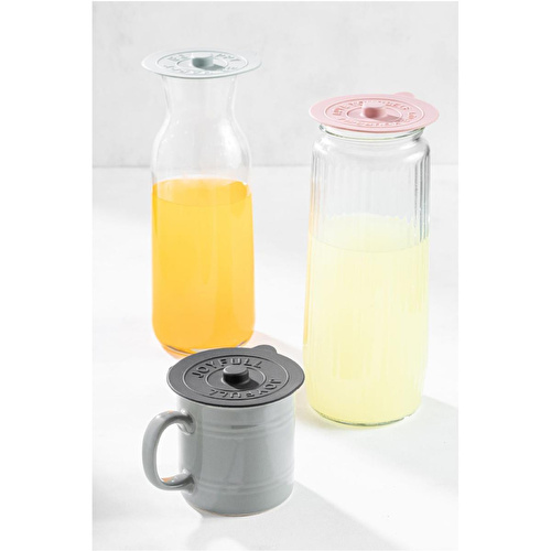 Vienev 3 Adet Silikon Isı Koruyucu Bardak Kapağı Mavi