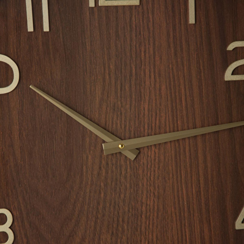 Mudo Home Dark Wood Duvar Saati̇ 50cm Mudo Home Dark Wood Duvar Saati̇ 50cm