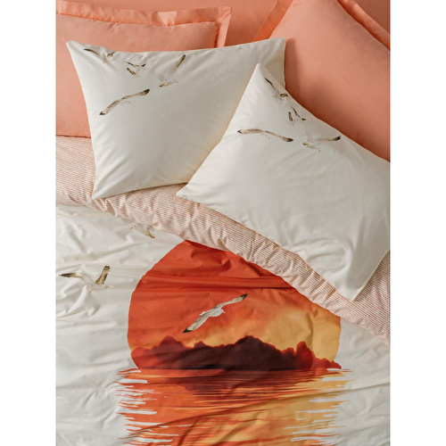 Cotton Box Maritime Çift Kişilik Nevresim Takımı Sunset Somon Cotton Box Maritime Çift Kişilik Nevresim Takımı Sunset Somon