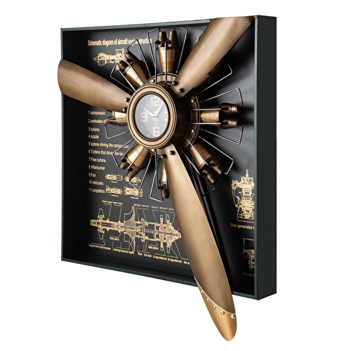 Mudo Home Elica Gold Duvar Saati̇ 80x15x96cm Mudo Home Elica Gold Duvar Saati̇ 80x15x96cm