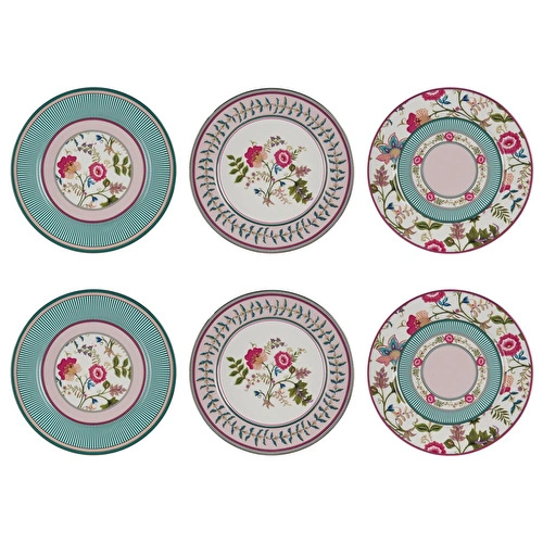 Lucky Art Florine Bone 27 Cm 6lı Tabak Seti