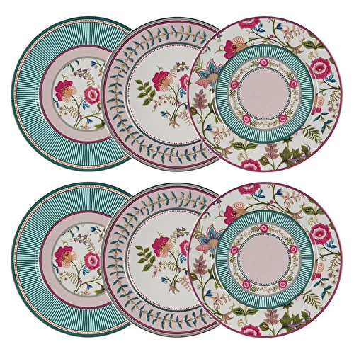 Lucky Art Florine Bone 27 Cm 6lı Tabak Seti