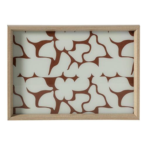 Mudo Home Soft Brown Dekorati̇f Tepsi̇ 31x42 Cm