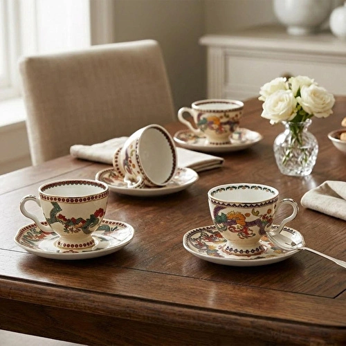 Lucky Art Velora Bone 6li Kahve Fincan Seti Lucky Art Velora Bone 6li Kahve Fincan Seti