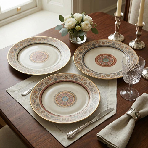 Lucky Art Rosea Bone 27 Cm 6li Tabak Seti Lucky Art Rosea Bone 27 Cm 6li Tabak Seti