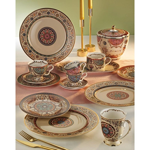 Lucky Art Rosea Bone Tek Kisilik Tepsili Cay Fincan Seti Lucky Art Rosea Bone Tek Kisilik Tepsili Cay Fincan Seti