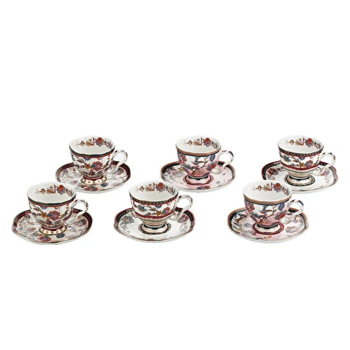 Lucky Art Serenity Bone 6li Kahve Fincan Seti