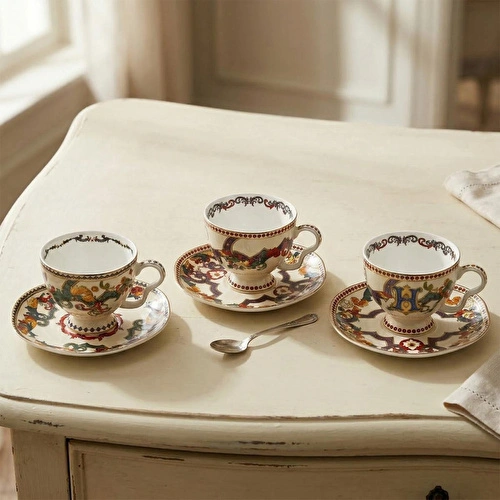 Lucky Art Velora Bone 6li Cay Fincan Seti Lucky Art Velora Bone 6li Cay Fincan Seti