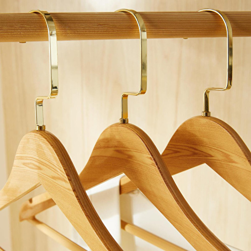 Ocean Home Textile 3'lü Altın Kancalı Ahşap Görünümlü Plastik Giysi Askısı 25 X 44.5 X 1 Cm Ocean Home Textile 3'lü Altın Kancalı Ahşap Görünümlü Plastik Giysi Askısı 25 X 44.5 X 1 Cm