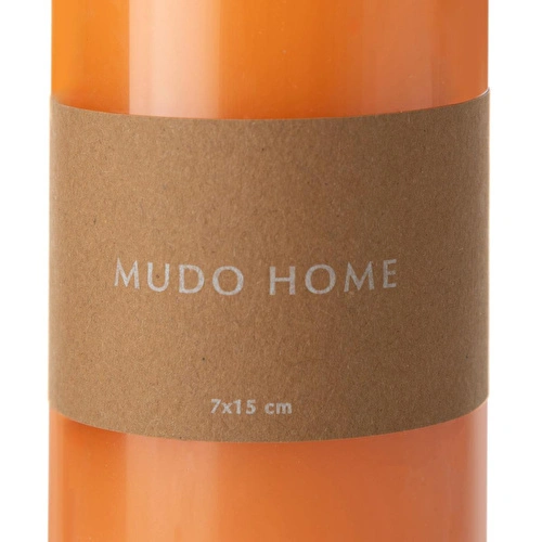 Mudo Home Sütun Mum Turuncu 7x15cm