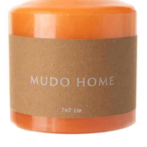 Mudo Home Sütun Mum Turuncu 7x7cm Mudo Home Sütun Mum Turuncu 7x7cm