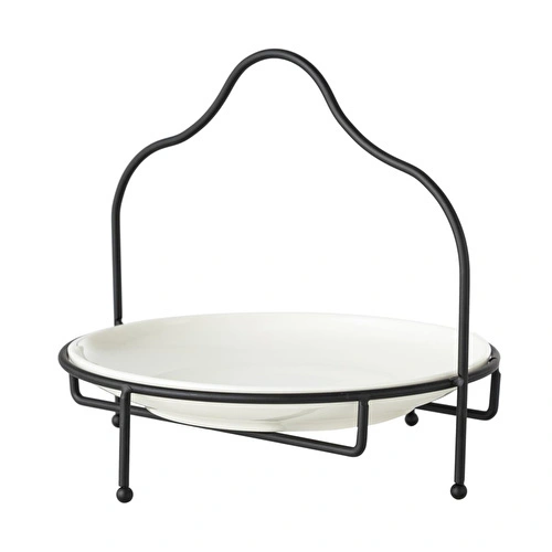 Mudo Home Gurme Standli Sunum 22cm - Si̇yah