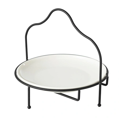 Mudo Home Gurme Standli Sunum 22cm - Si̇yah