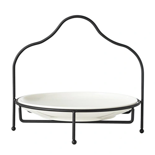 Mudo Home Gurme Standli Sunum 22cm - Si̇yah