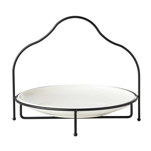 Mudo Home Gurme Standli Sunum 28cm - Si̇yah