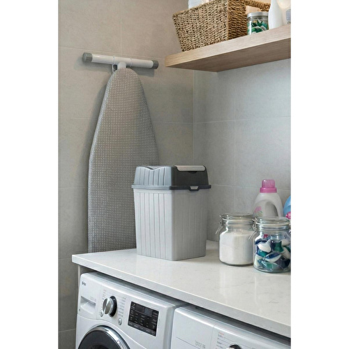 Vienev Çift Kapaklı Çöp Kovası 5 Lt Gri - Banyo Mutfak Vienev Çift Kapaklı Çöp Kovası 5 Lt Gri - Banyo Mutfak