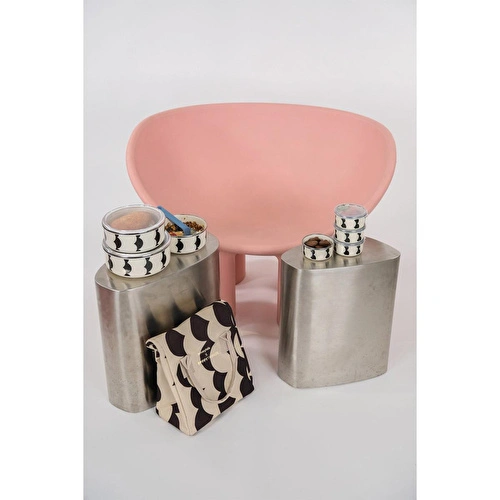 Emaylabxpeppythings Milky 3’lü Set – Emaye Saklama Kabı, Emaye Kahvaltılık & Termal Taşıma Çantası 10 Litre