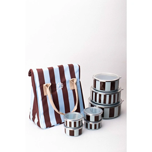 Emaylabxpeppythings Berry 3’lü Set – Emaye Saklama Kabı, Emaye Kahvaltılık & Termal Taşıma Çantası 10 Litre