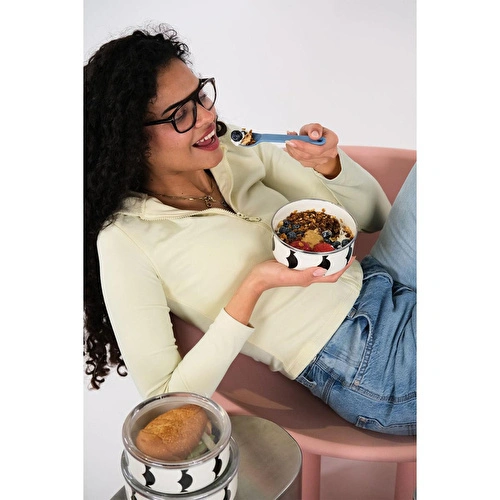 Emaylabxpeppythings Milky Emaye Üçlü Saklama Kabı Seti (ocaklarda Kullanilabi̇li̇r)