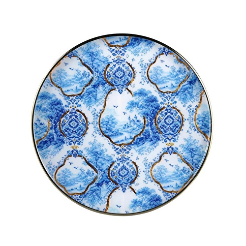 Lucky Art Blue Heritage Dekoratif Tepsi 36cm Lucky Art Blue Heritage Dekoratif Tepsi 36cm