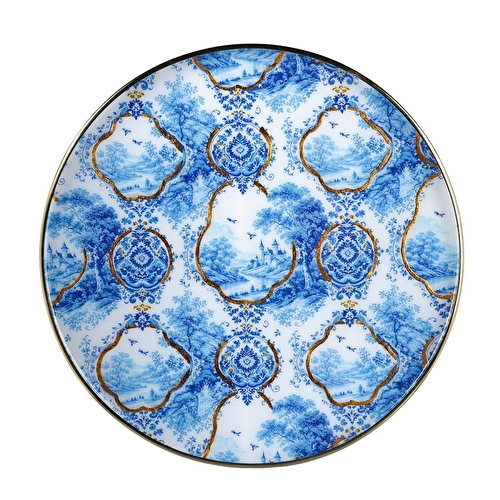 Lucky Art Blue Heritage Dekoratif Tepsi 41cm