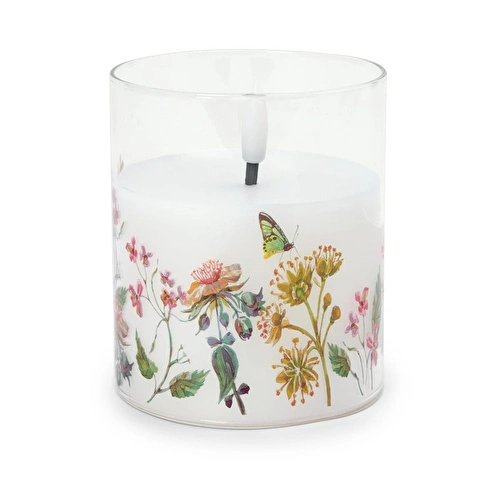 Tchibo Led Gerçek Mum, Cam, Çiçekler