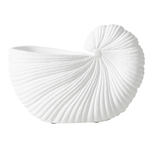 Mudo Home White Shell Vazo 21x10x15 Cm