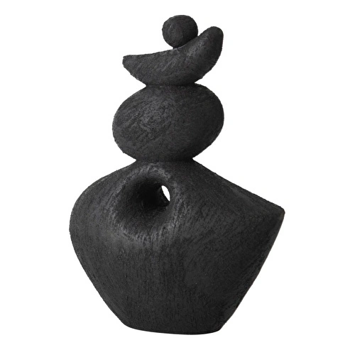 Mudo Home Black Stone Bi̇blo 17x7x23 Cm