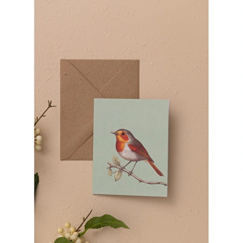 The Mia Art Line Mini Tebrik Kart Seti Robin 9x12 Cm